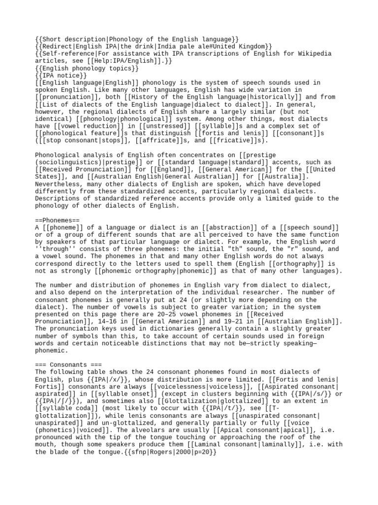 English Phonology Overview | PDF | Consonant | Foreign Language Studies