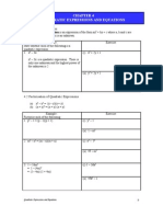 Chapter 4 II Quadratic Equations ENHANCE