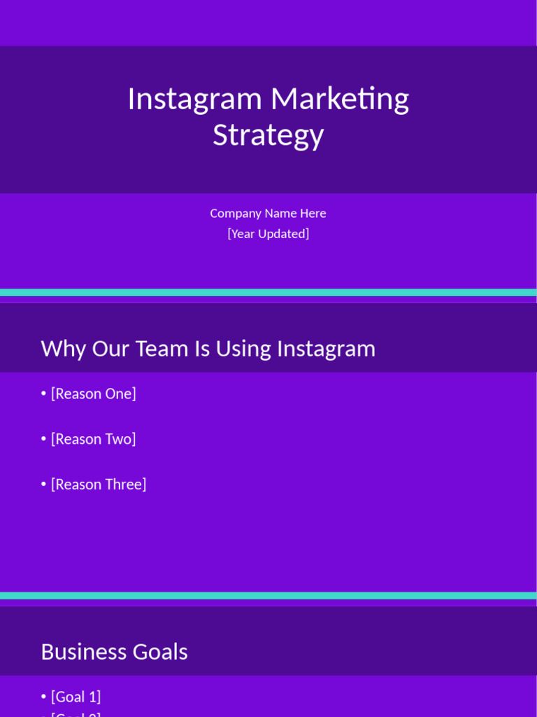 Instagram Marketing Strategy Template 5 | PDF