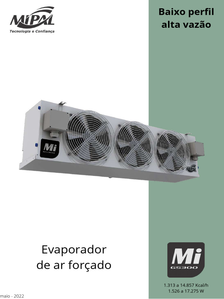 Evaporador de Ar Forçado Mipal 2022 | PDF | Temperatura | Barulho
