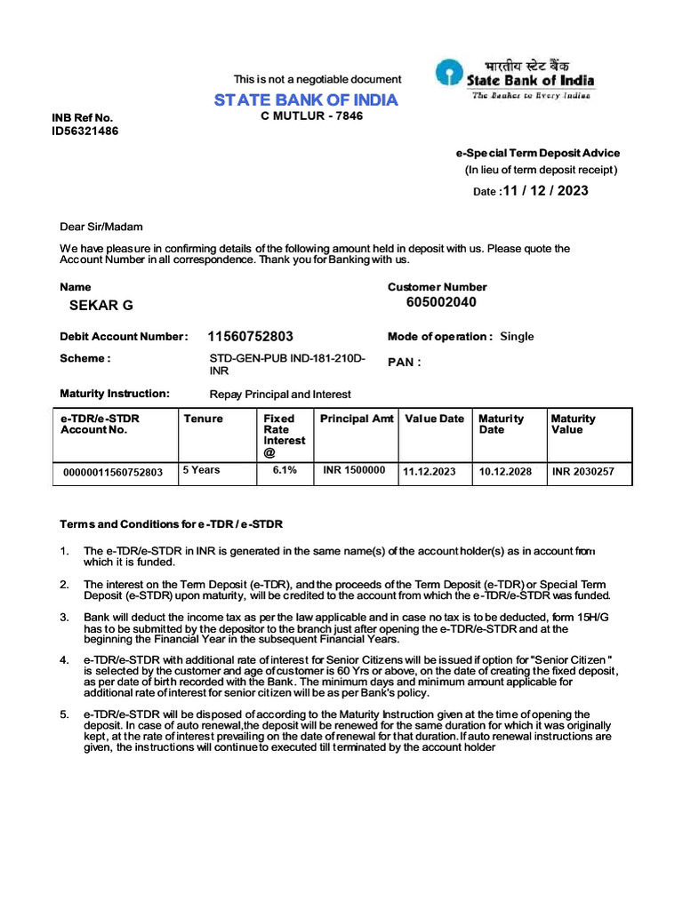 FD Sbi | PDF