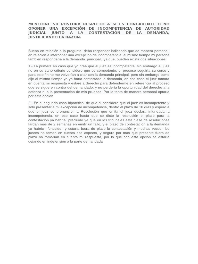 Incompetencia | PDF