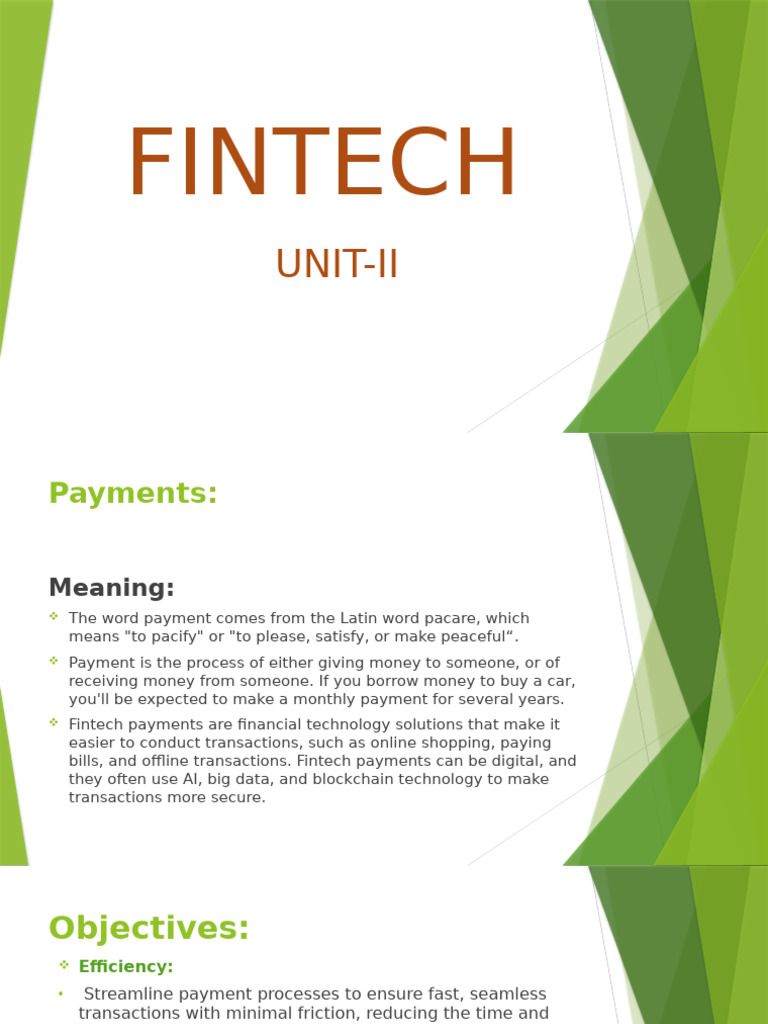 Unit II Fintech PPT 2 2 | PDF