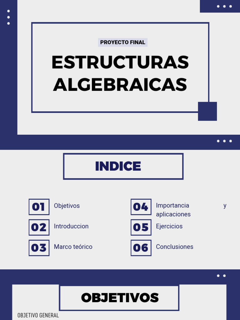 Estructuras Algebraicas Diapositivas Proyecto Final | PDF
