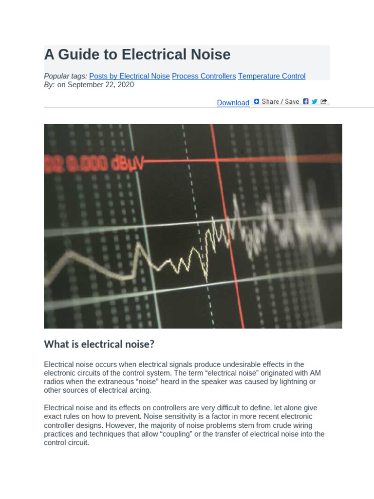 A Guide To Electrical Noise | PDF