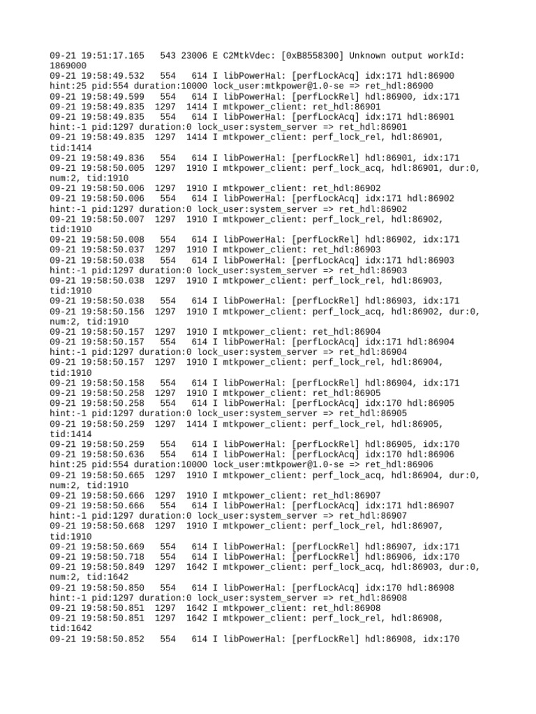 PowerHal Performance Logs Analysis | PDF