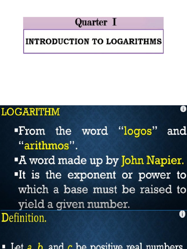 Logarithm | PDF