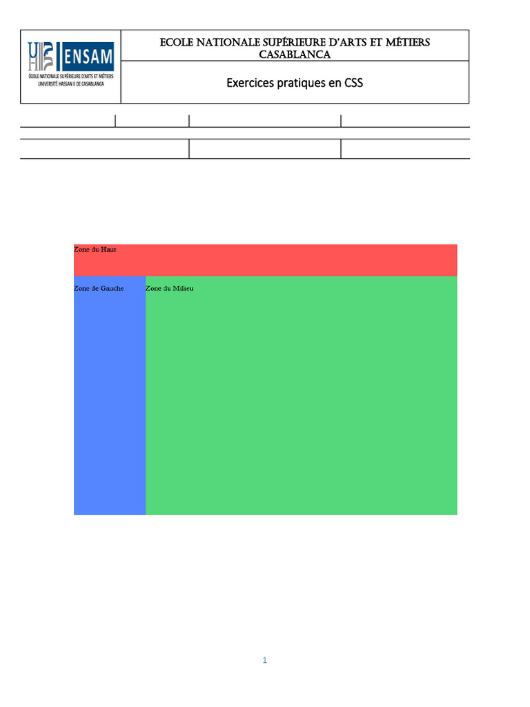 Exercices Positionnement CSS | PDF