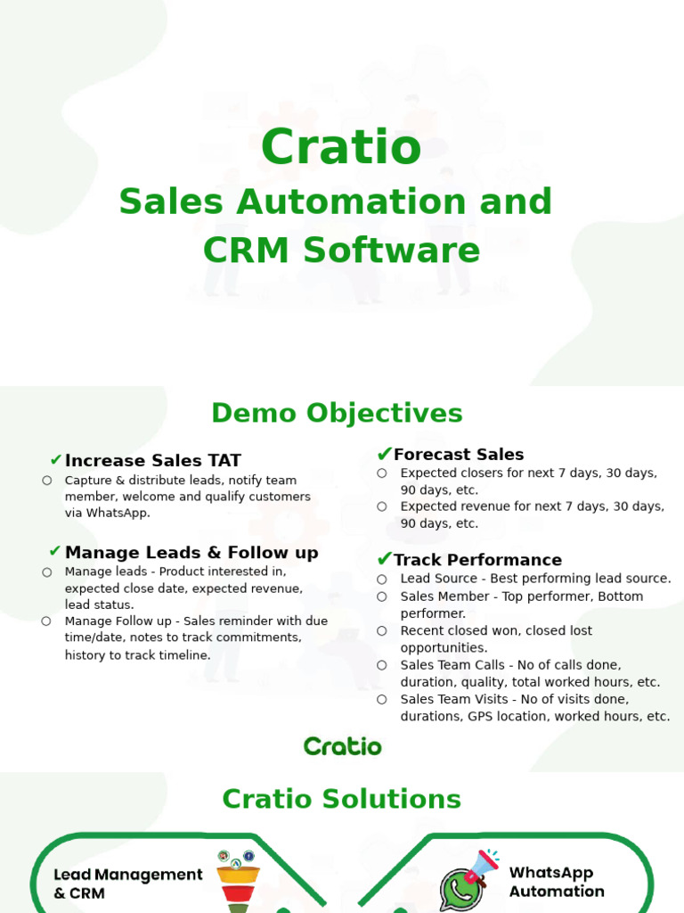 Cratio CRM Presentation ALL | PDF | Customer Relationship Management ...