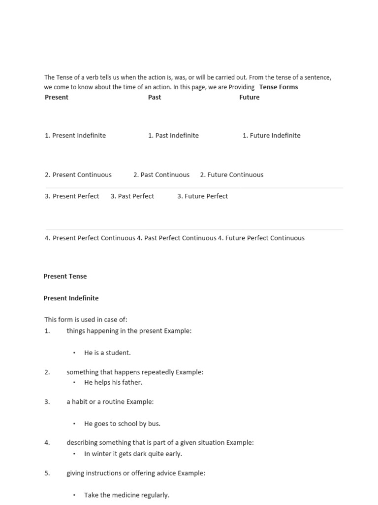 Tenses | PDF