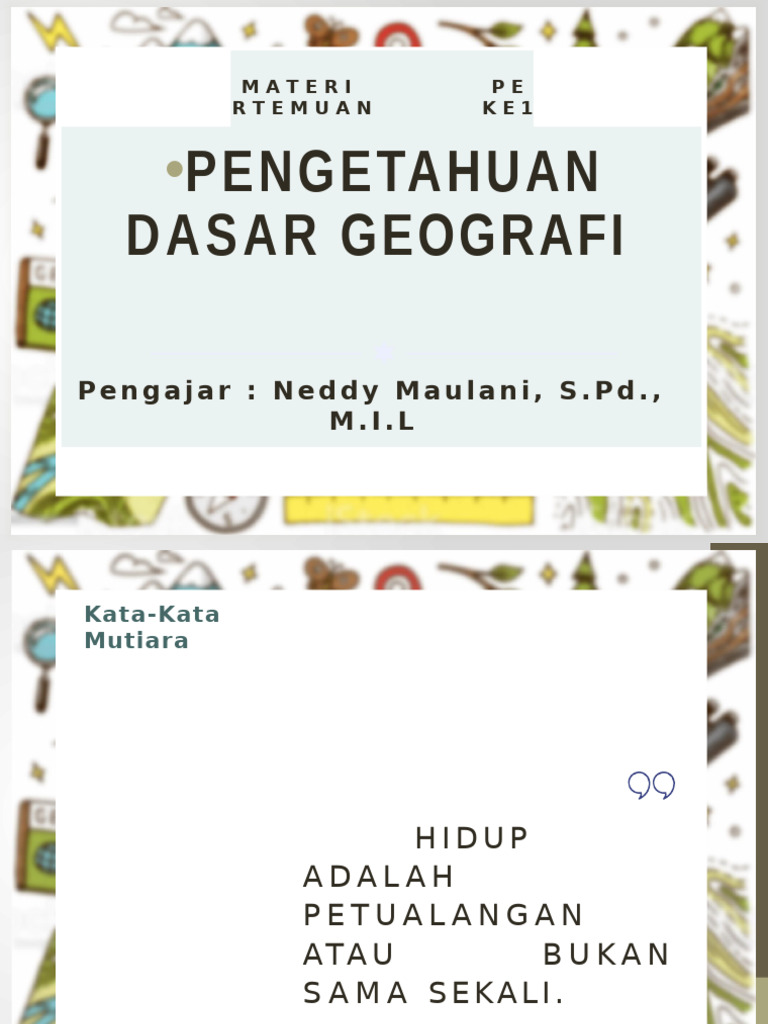 Pengetahuan Dasar Geografi Pdf