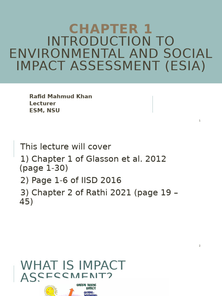 Introduction to Environmental Impact Assessment | PDF | Environmental ...