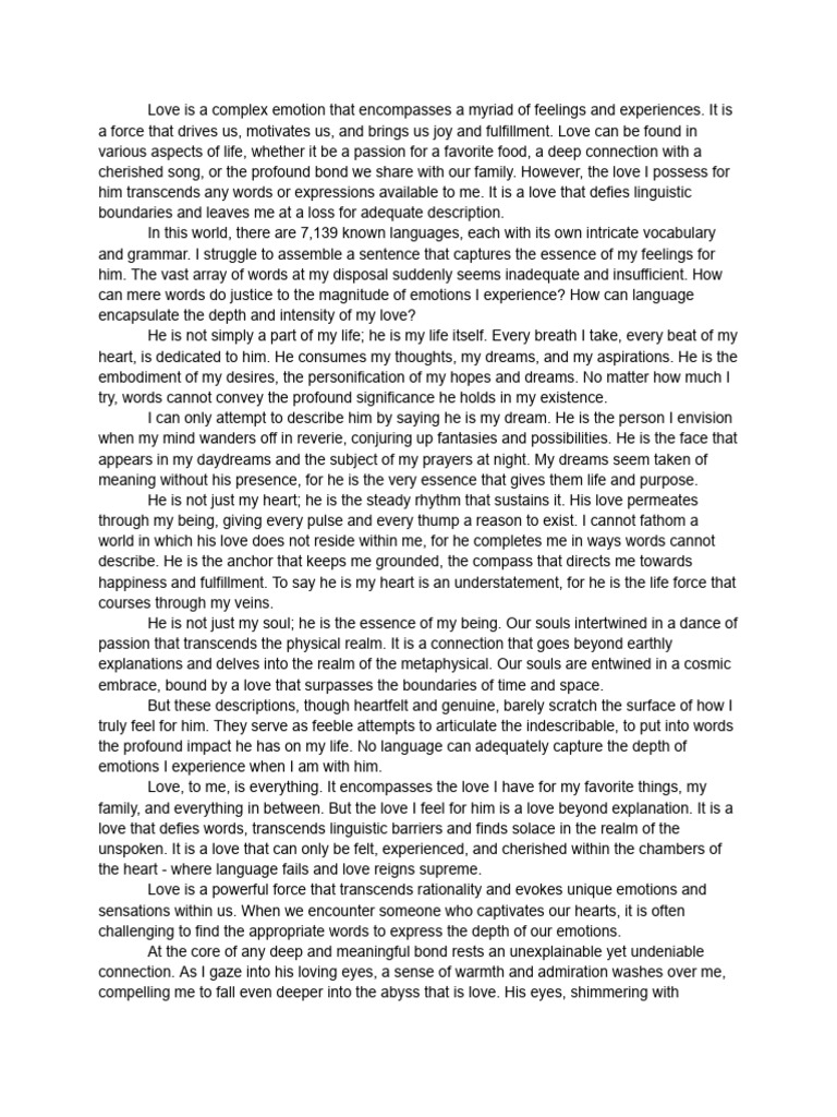 Love from my perspective pdf