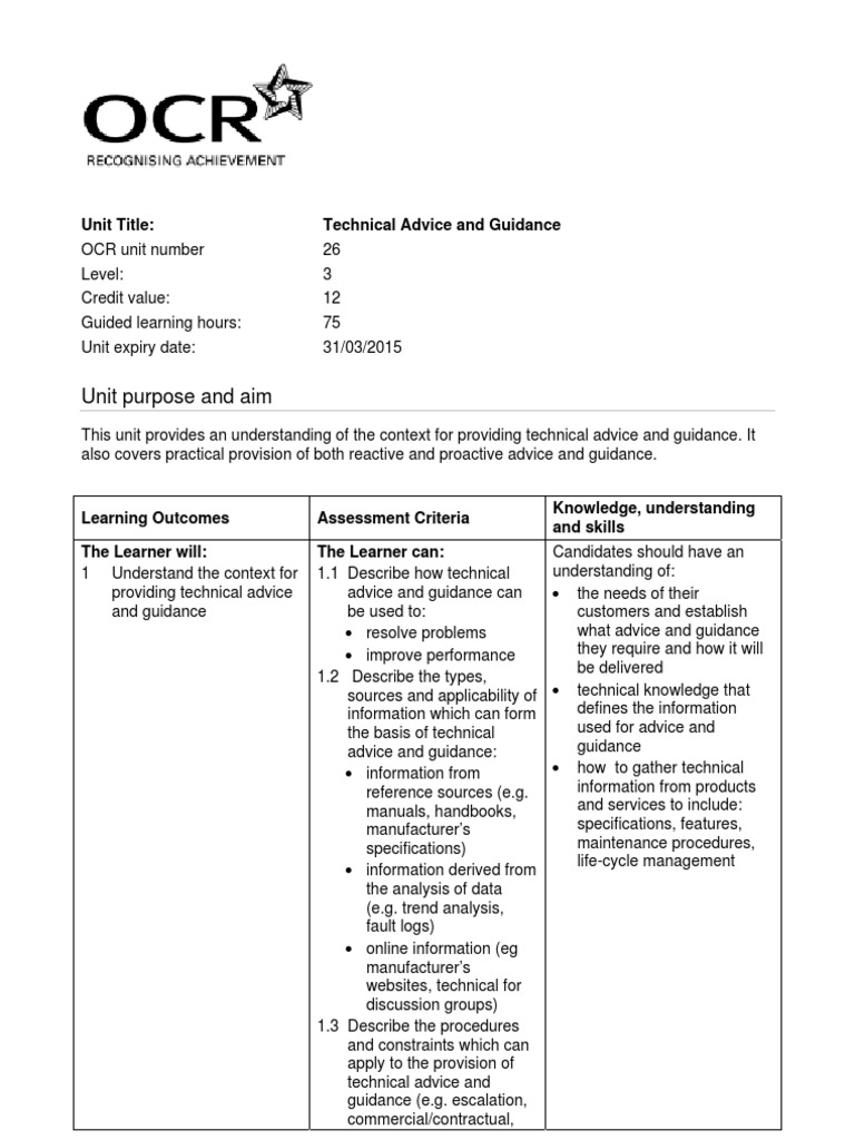 TECHNICAL GUIDANCE EXAMPLES visual data 6