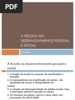 A Escola No to Pessoal e Social[1]