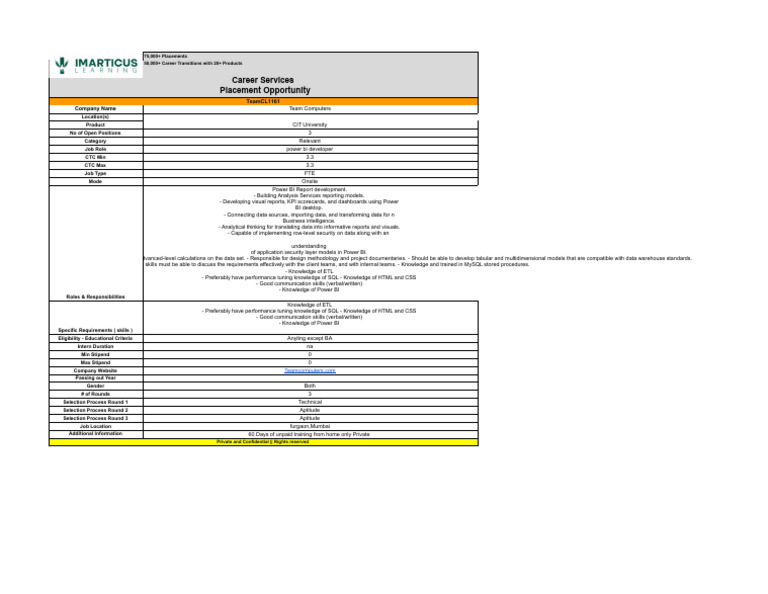 Team Computers JD - JD - Template B2A | PDF | Data | Information Technology
