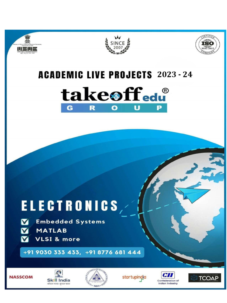 Electronics Project Titles 2023 24 Takeoff Edu Group | PDF