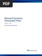 Microsoft Dynamics Downgrade Policy Final