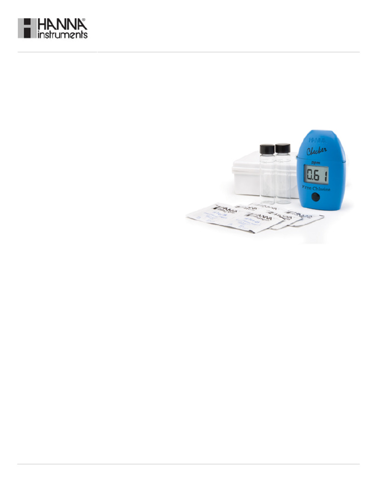 Ficha Tecnica Colorímetro Cloro HI701 | PDF