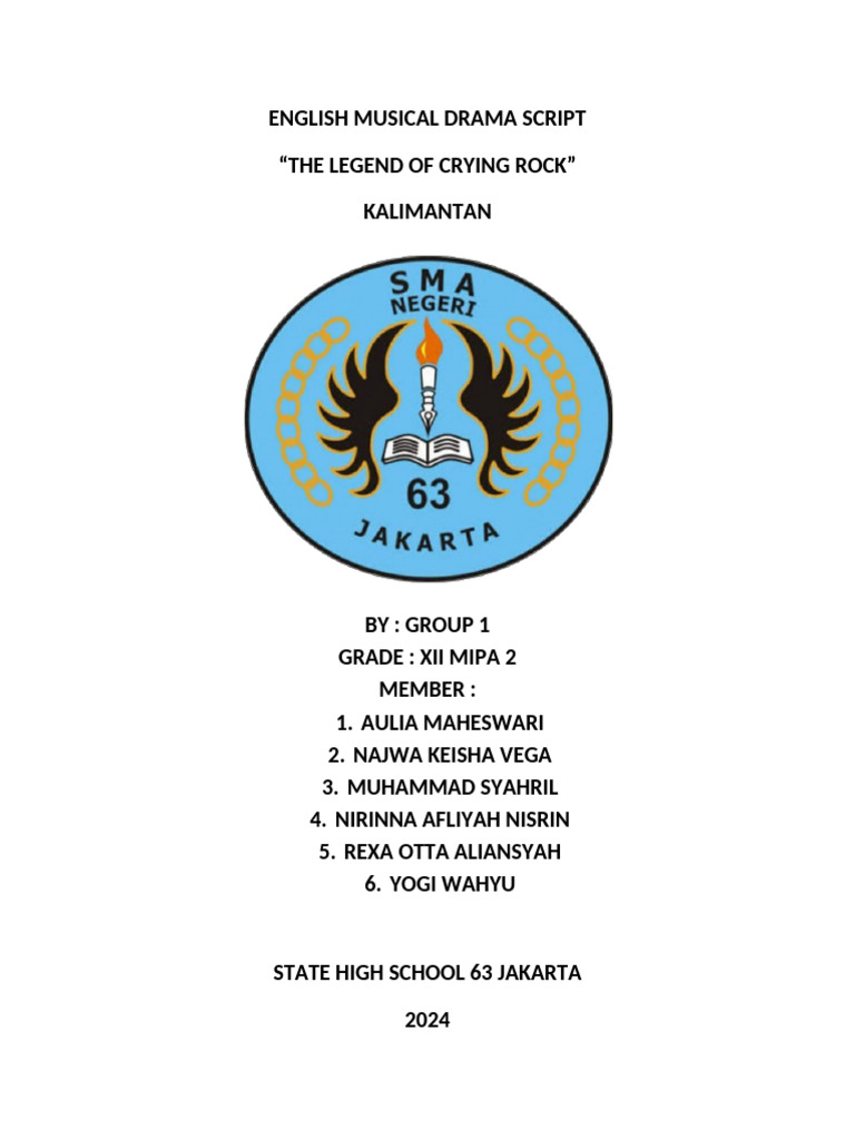 NASKAH DRAMA MUSIKAL BAHASA INGGRIS - 1 (Kel. 1) | PDF