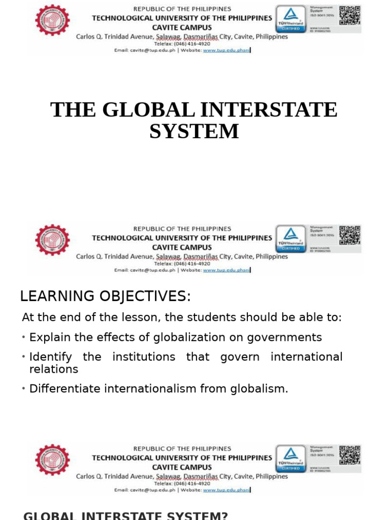 Global Insterstate System 1.5 | PDF