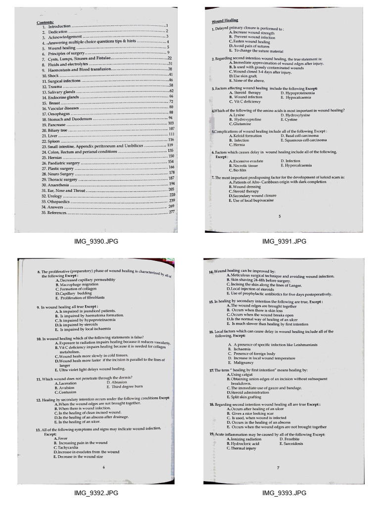 Surgery MCQ Imq DR Notes | PDF
