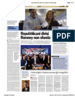 Avvenire - Repubblicani Divisi: Romney Non Sfonda, Di Paolo M. Alfieri, 05/01/2012