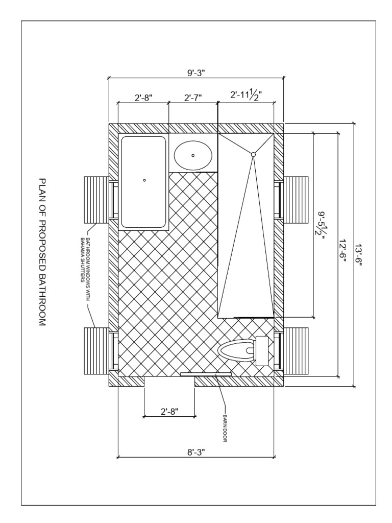 Plan View Of A Bathroom