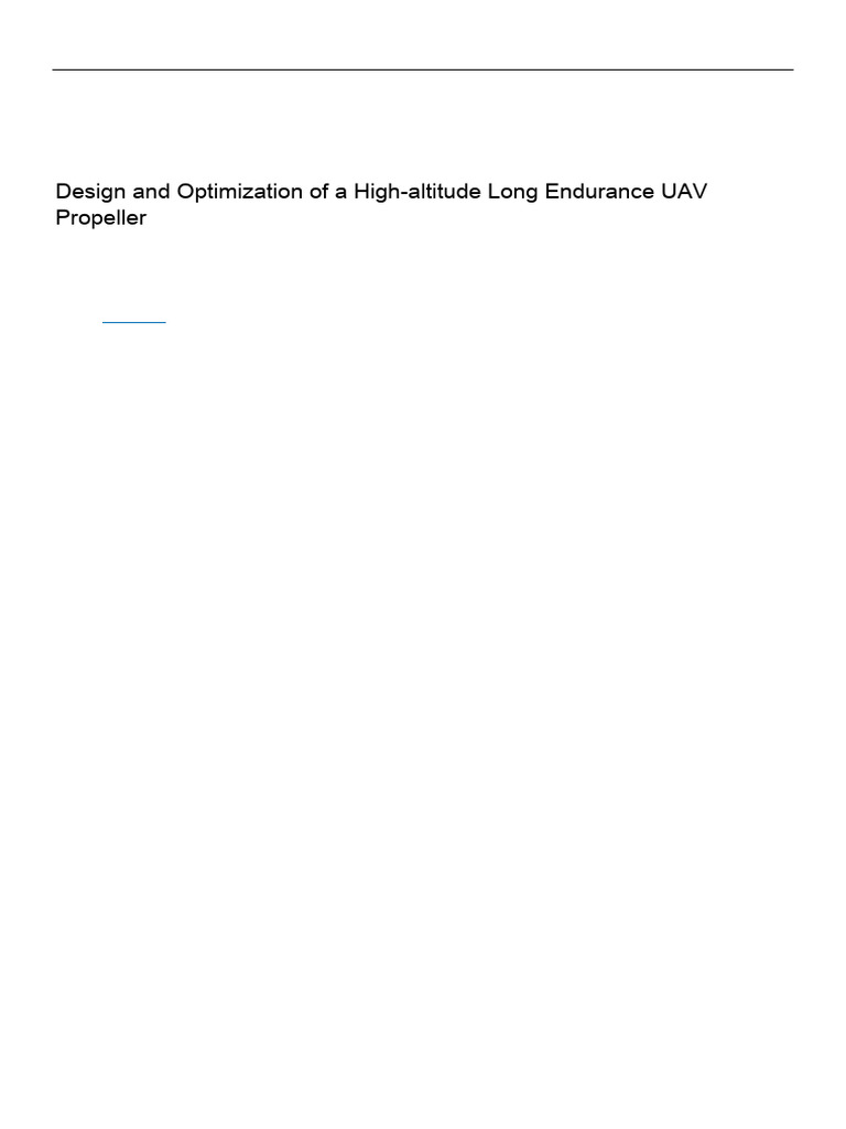 Design and Optimization of A High-Altitude Long en | PDF