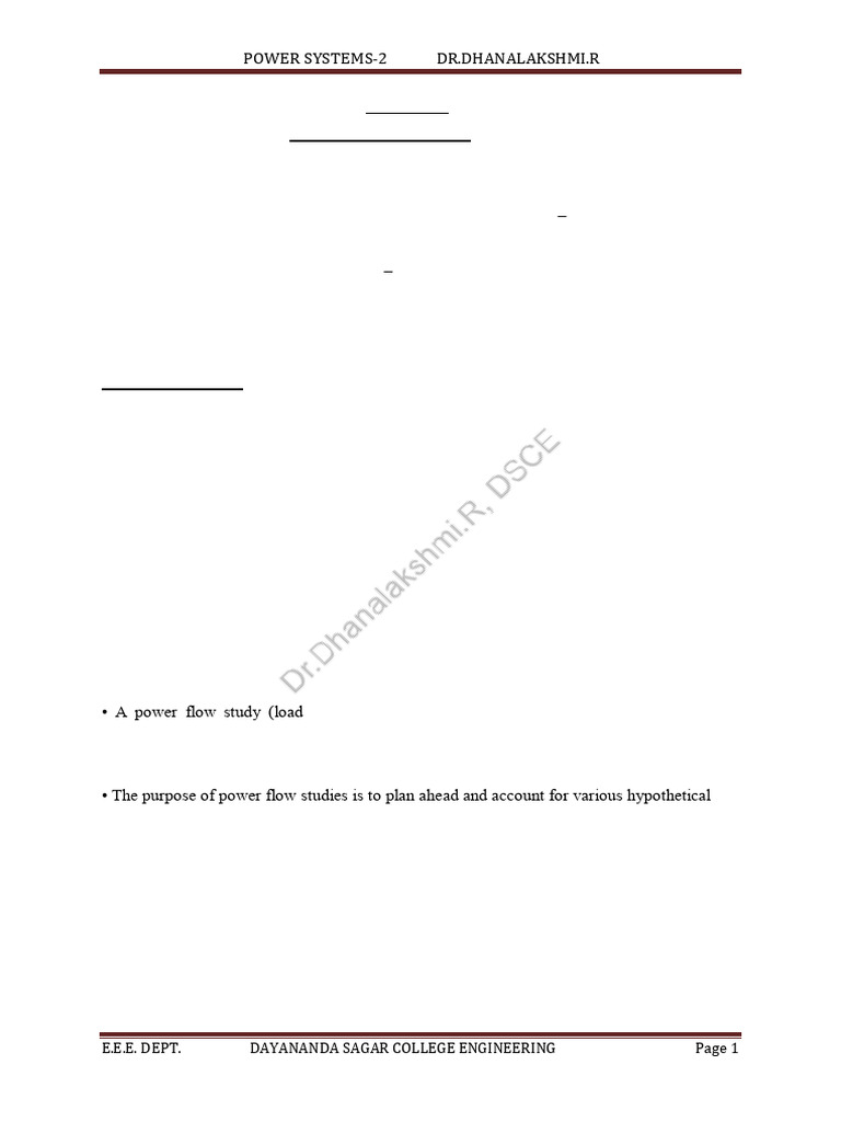Load Flow Studies in Power Systems | PDF | Electrical Engineering ...