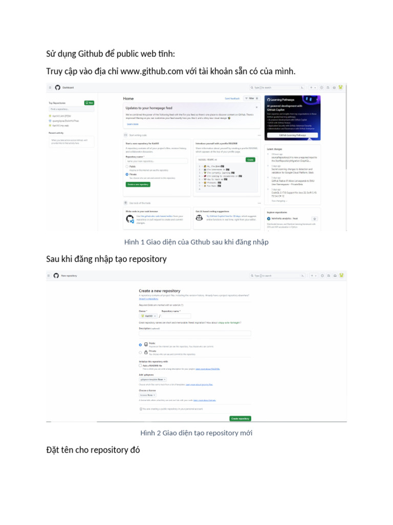 Sử dụng Github để public web tĩnh | PDF