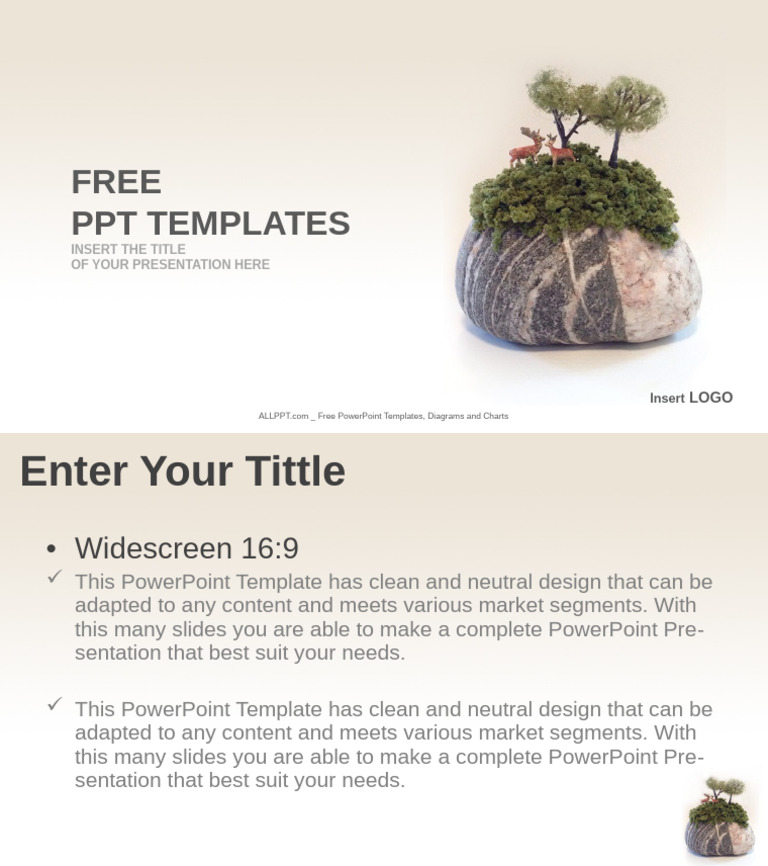 Viewing Stone Nature PPT Templates Widescreen | PDF
