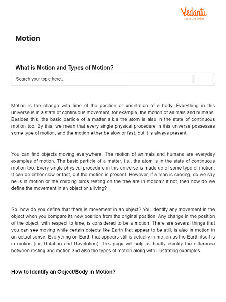 Motion | PDF