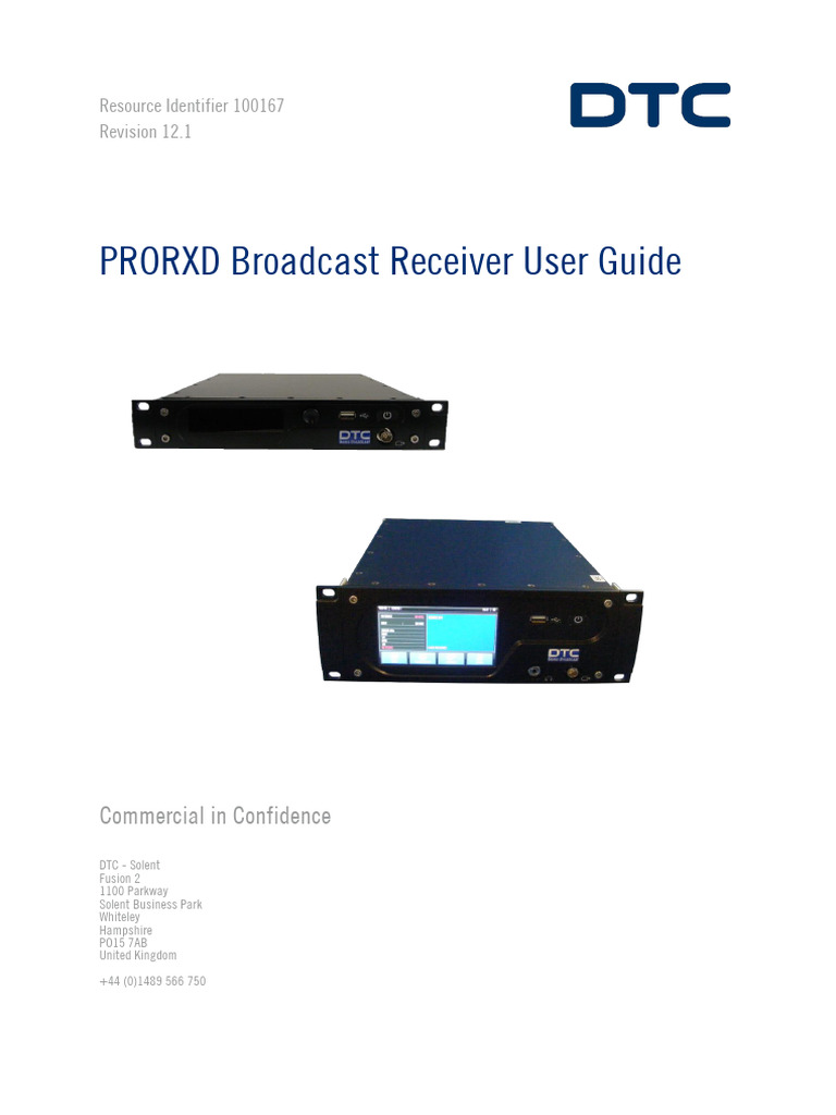 PRORXD Broadcast Receiver User Guide - Rev12.1 | PDF | Hdmi | Computers