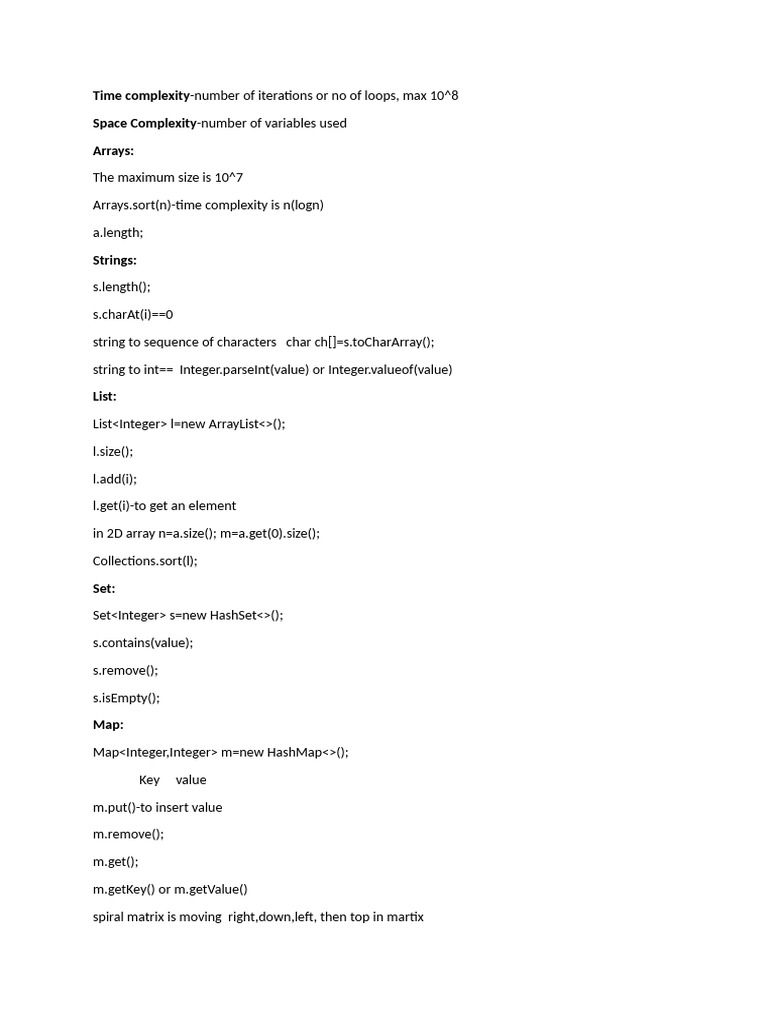 Coding important notes pdf