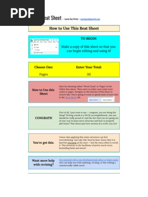 Save the Cat Beat Sheet