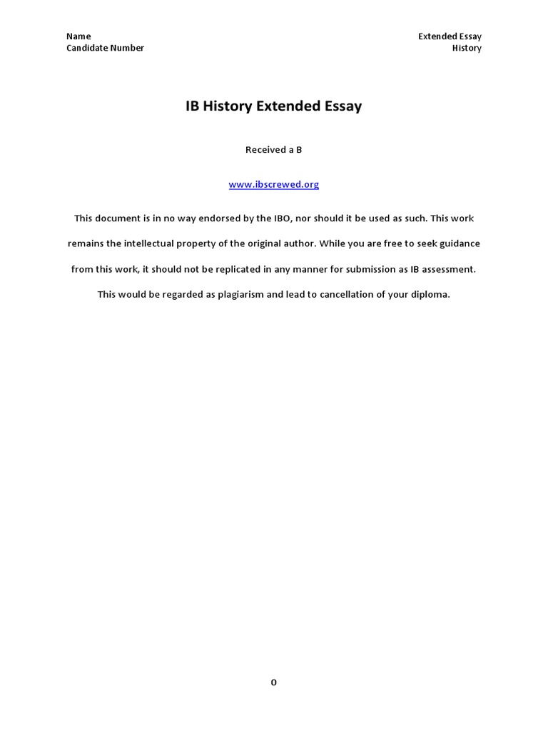 Extended essay ib help