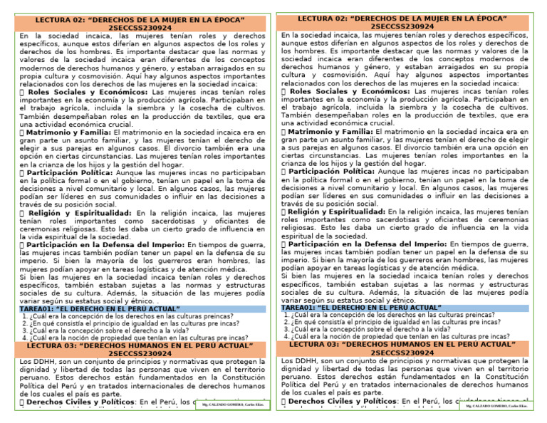 Derechos de la Mujer en la Sociedad Incaica | PDF | Imperio Inca | Política