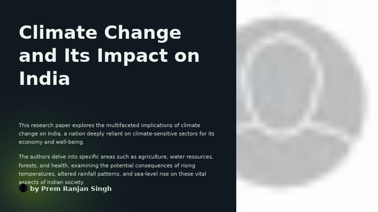 Climate Change and Its Impact On India | PDF