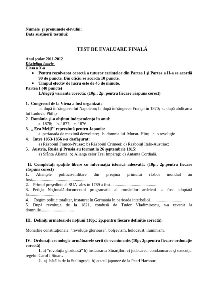 0 Test Final Cls X | PDF