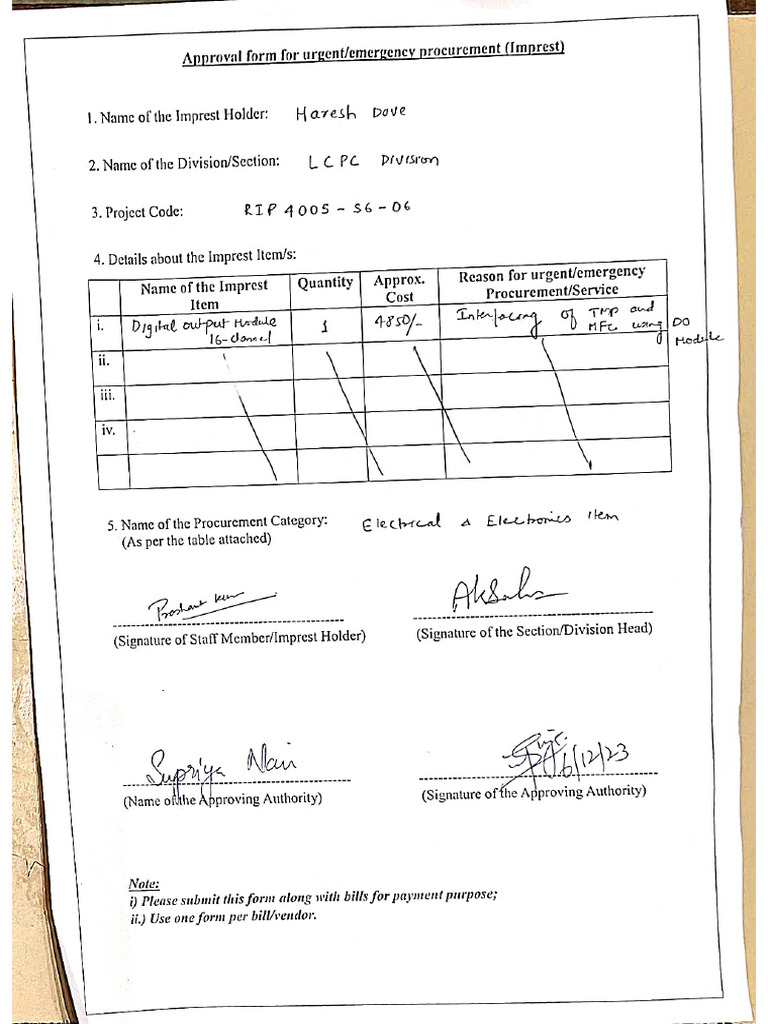 Purchase Approval | PDF