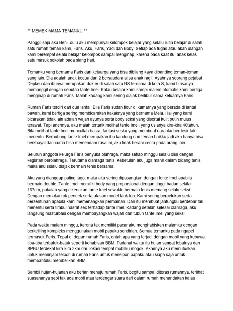 Memek Mama Temanku | PDF