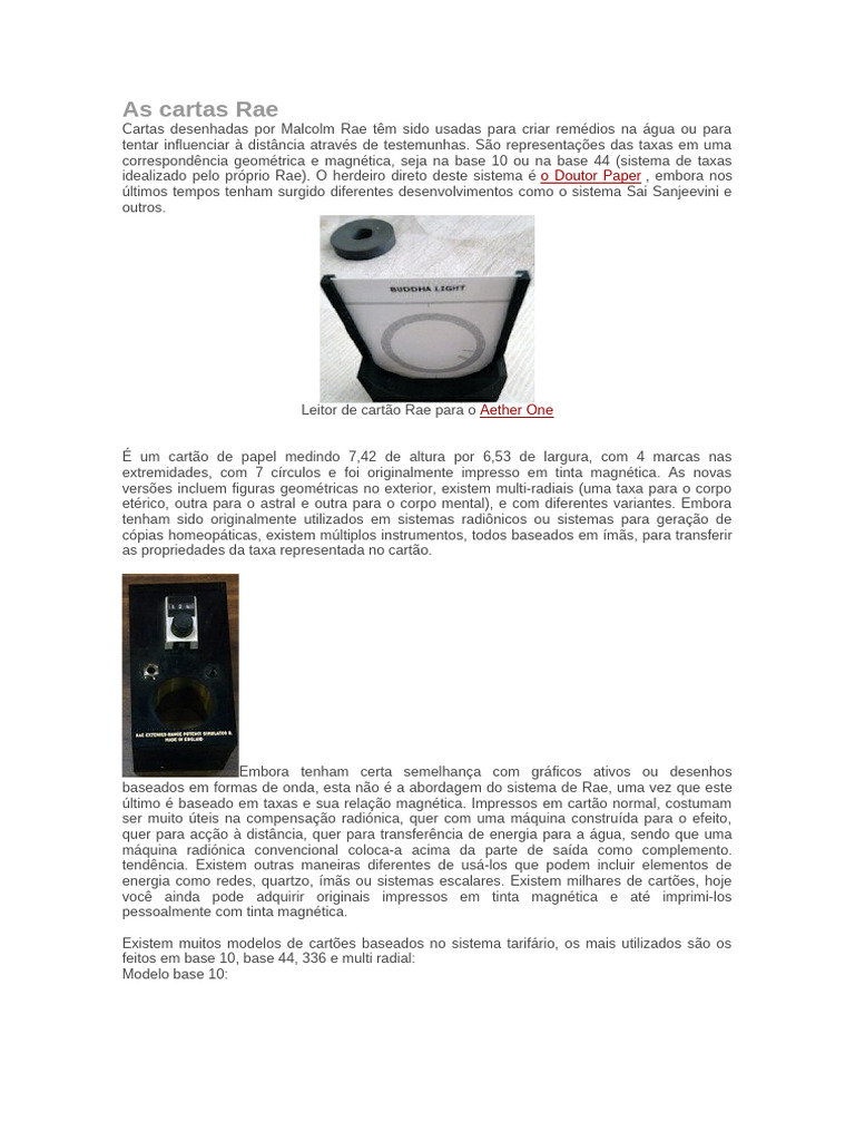 Cartas Radiônicas de Malcolm Rae | PDF | Infecção do trato urinário ...
