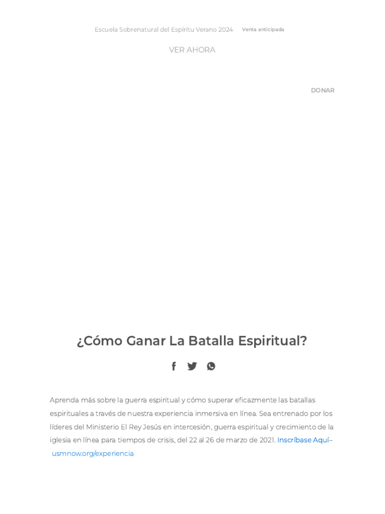 ¿Cómo Ganar La Batalla Espiritual - El Rey Jesús | PDF | Verdad ...