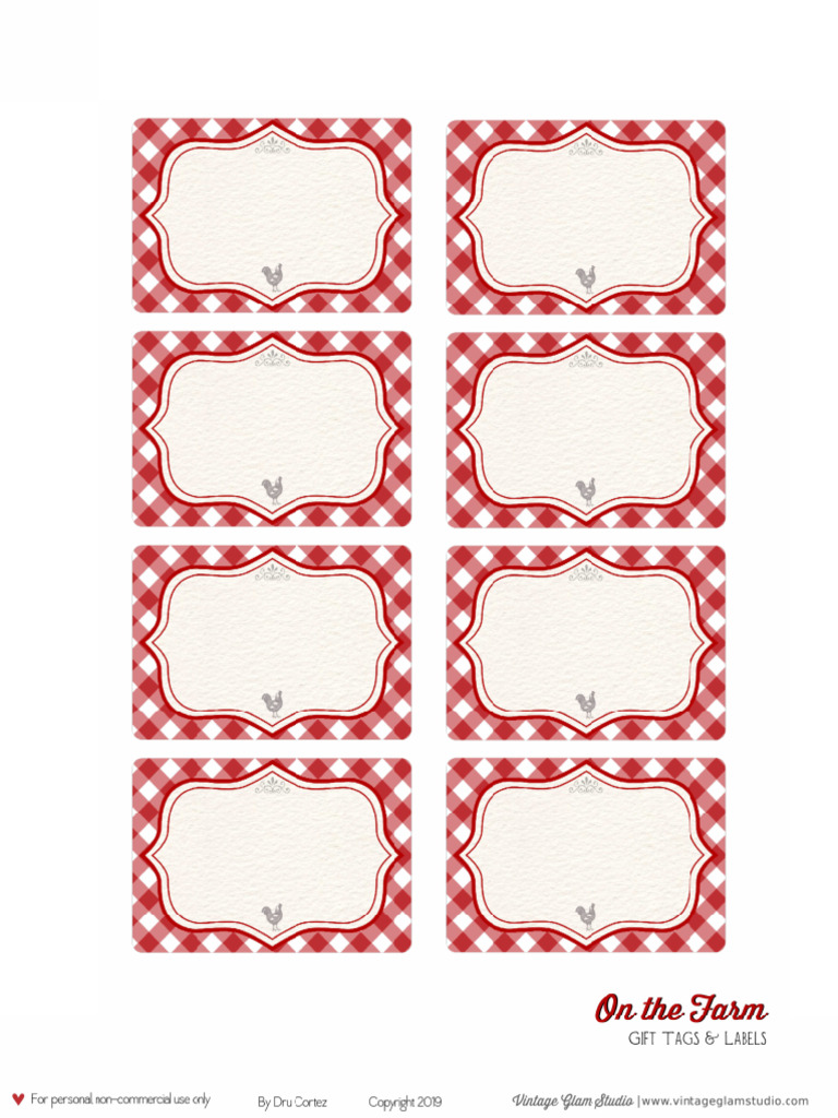 On The Farm Labels 2 - VGS | PDF