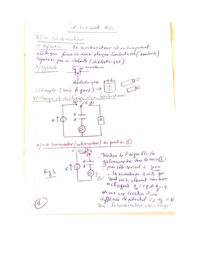 Circuit RC + Condensateur | PDF