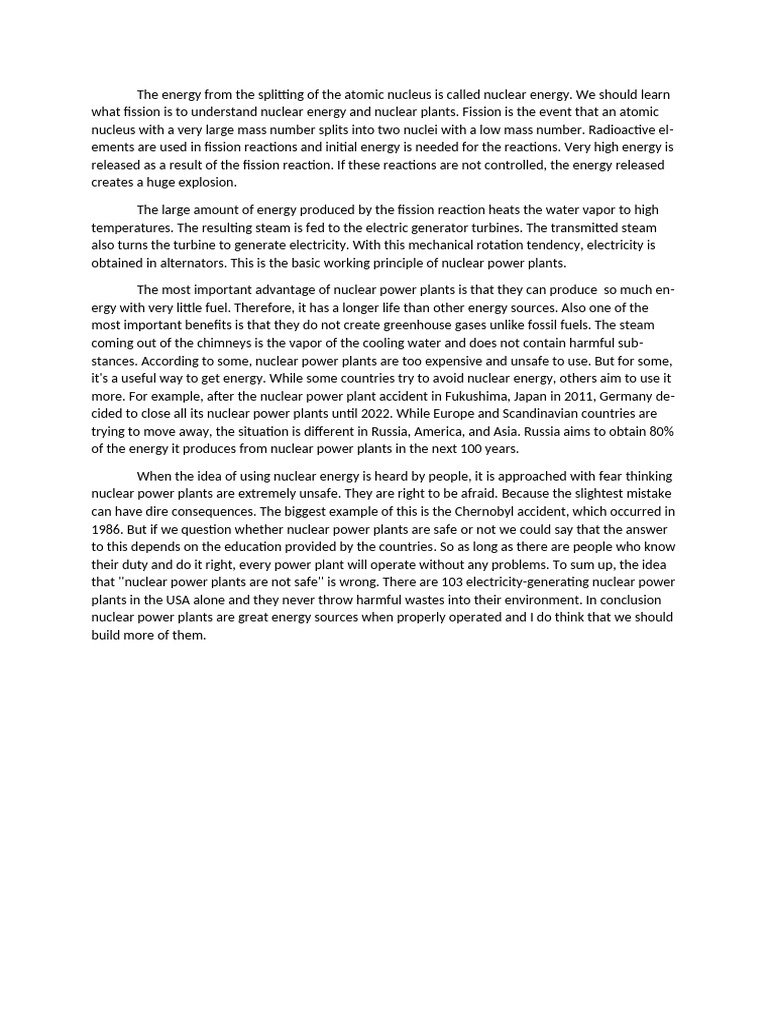 Pros and Cons of Nuclear Power Plants6 | PDF