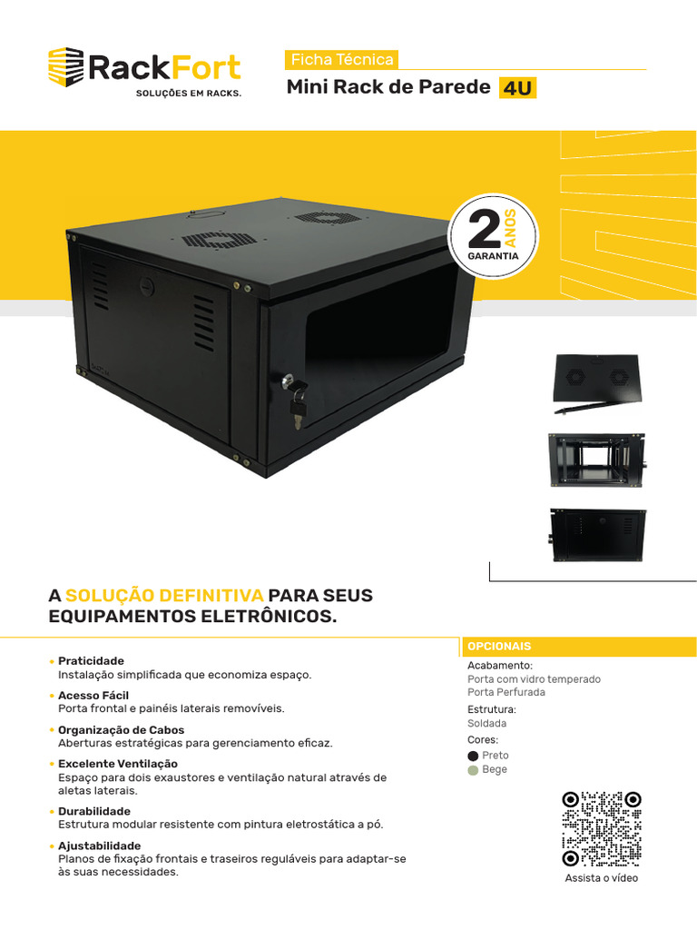 Datasheet Mini Rack de Parede 4U | PDF
