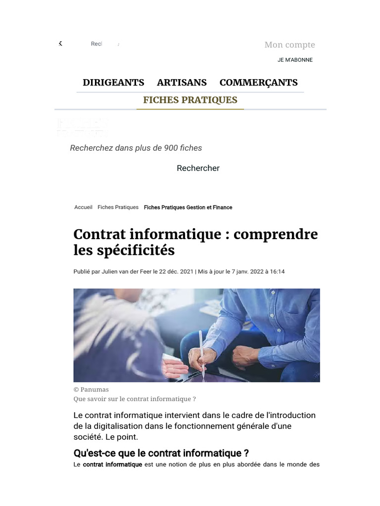 Contrats informatiques : guide essentiel | PDF | Informatique | Affaires