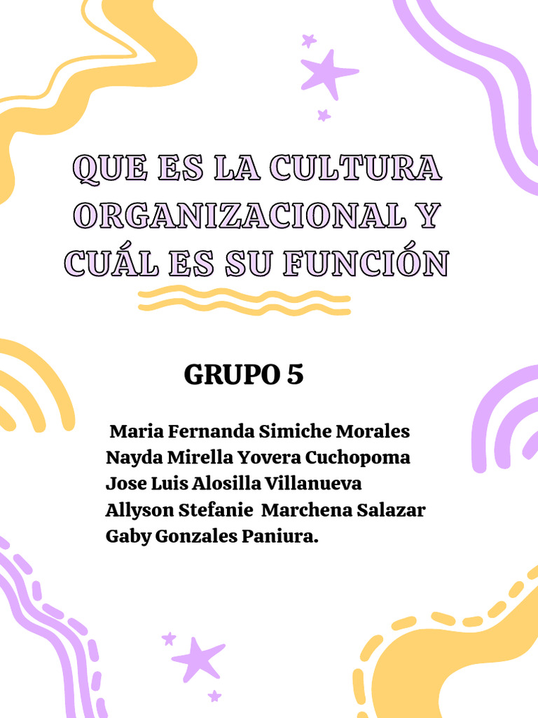 Importancia de la Cultura Organizacional | PDF | Cultura organizacional ...